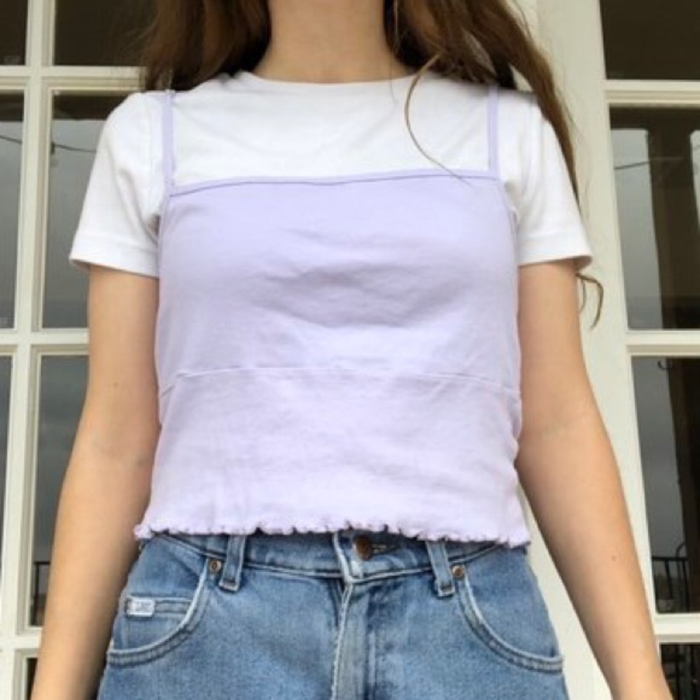 brandy melville crop lilac tank